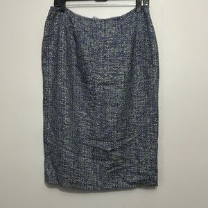 💚10 Don Caster Silk Blend Purple Tweed Women's Skirt size 12